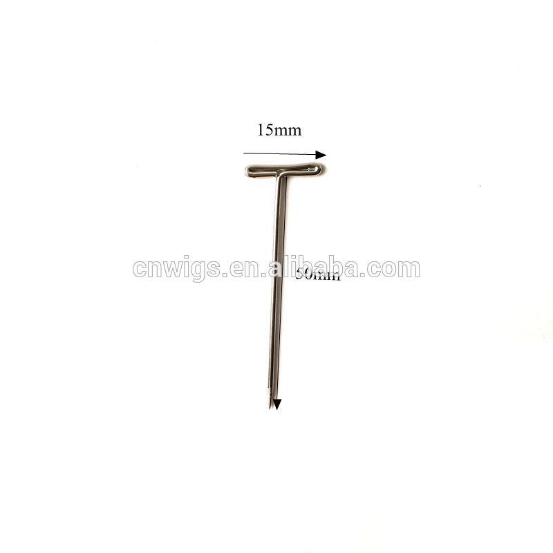 T Shape Needle T Pins Needles For Wig Hold On Canvas Block Head Wig Toupee Making Hair Weaving Tools